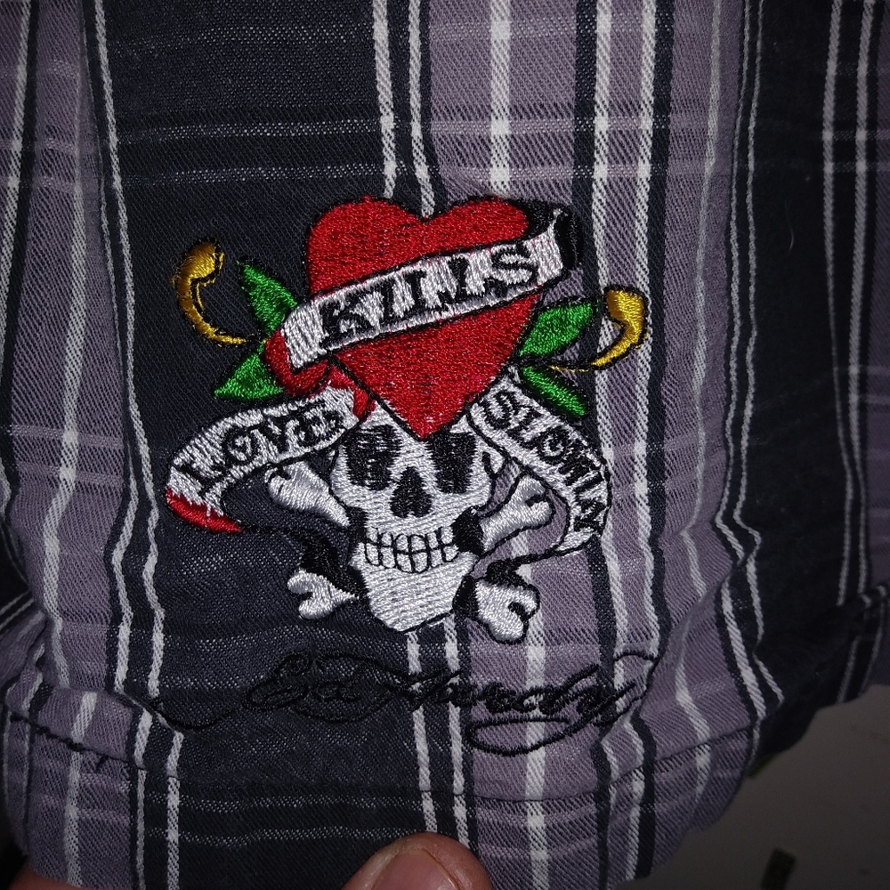 Ed Hardy summertime plaid shorts